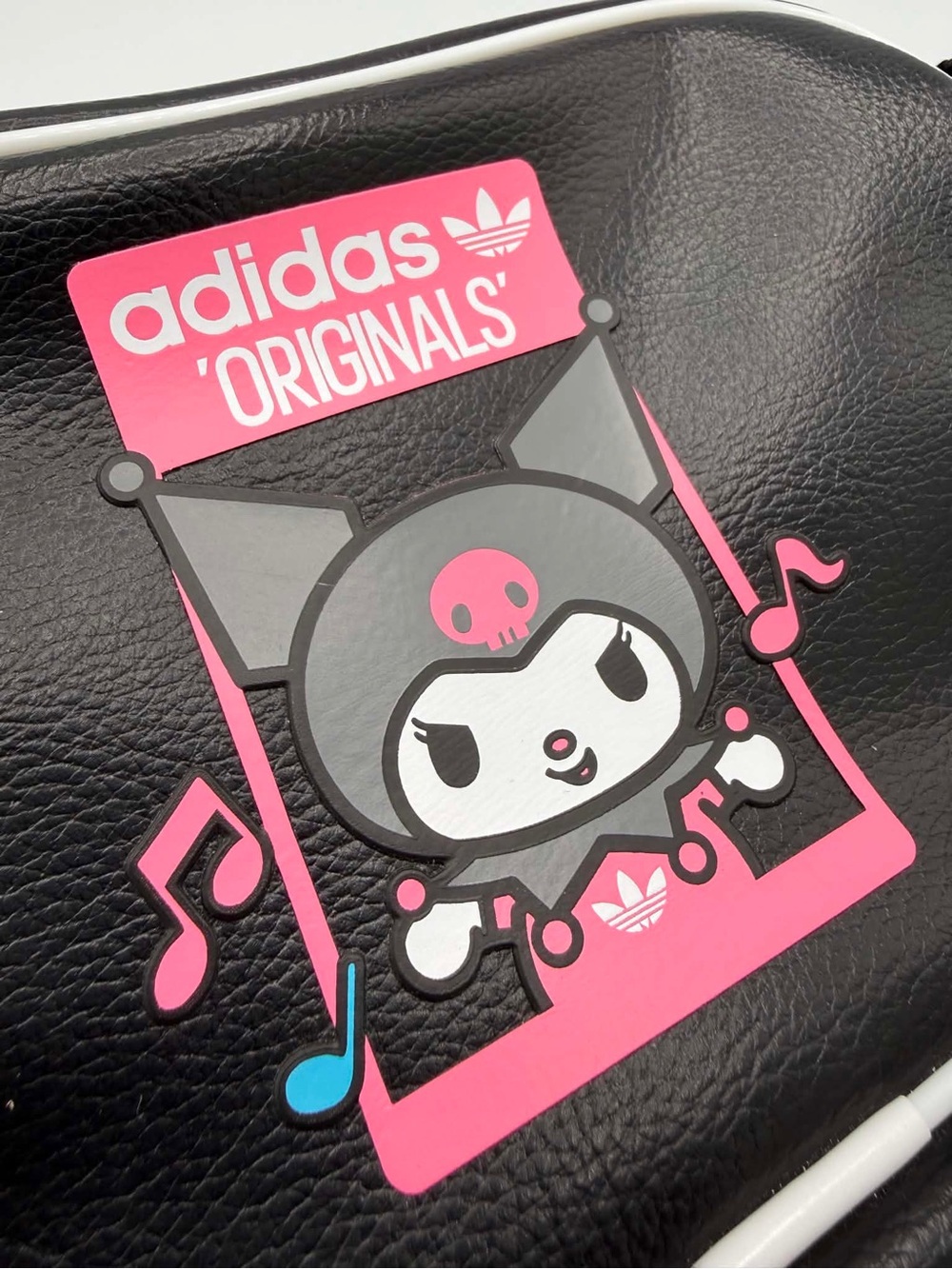 Adidas Originals x Hello Kitty Kuromi Small Item Bag Black Zip Pocket NEW - Picture 2 of 5